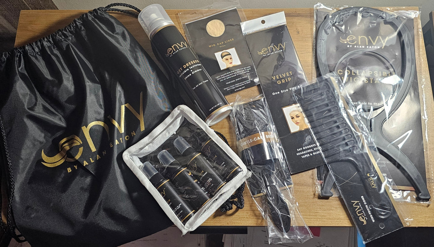 Envy wig care kit with Satin Backpack