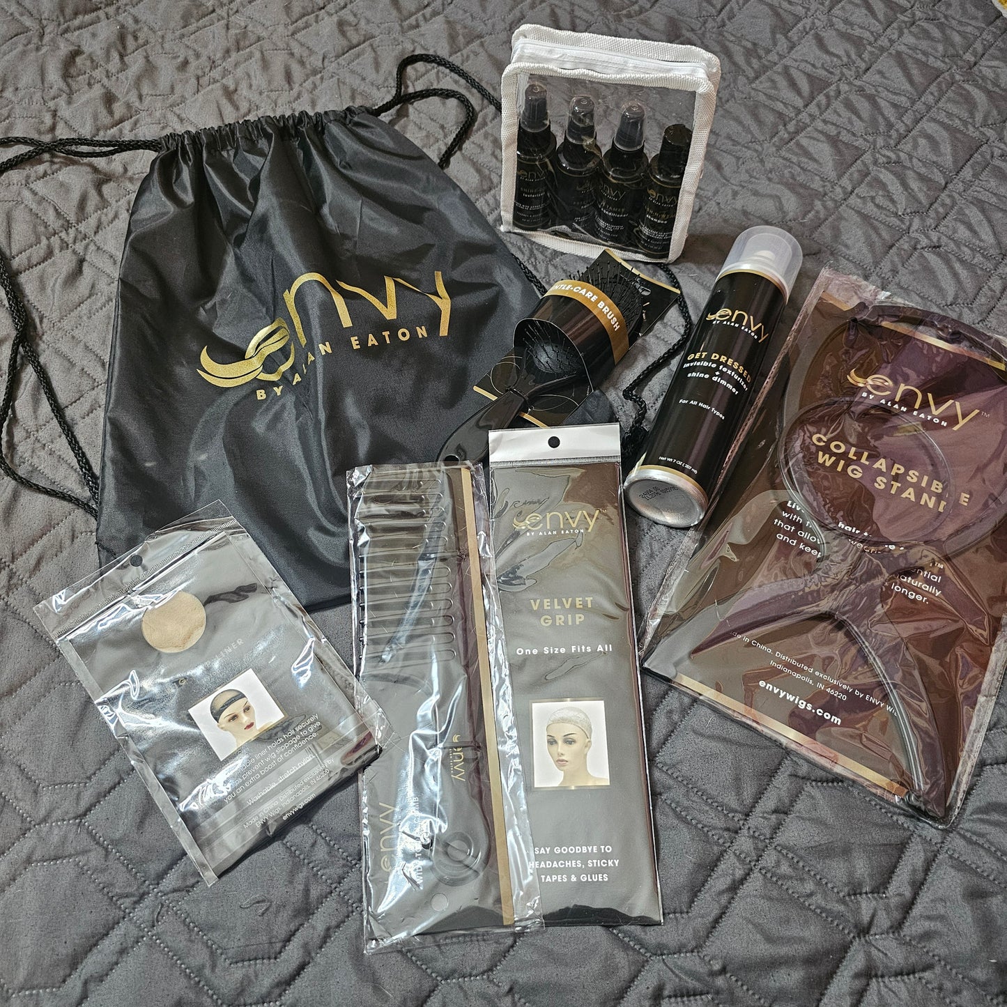 Envy wig care kit with Satin Backpack