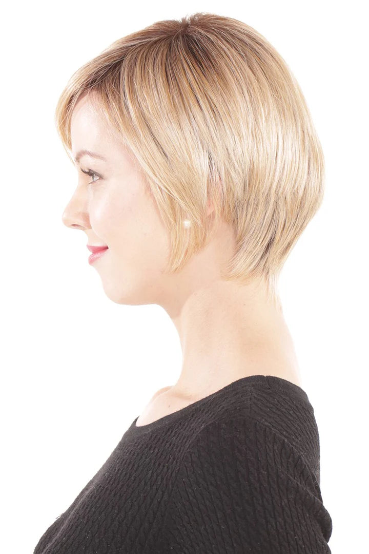 Lace Front Mono Top Straight 6” Topper by BelleTress | Heat Friendly Synthetic