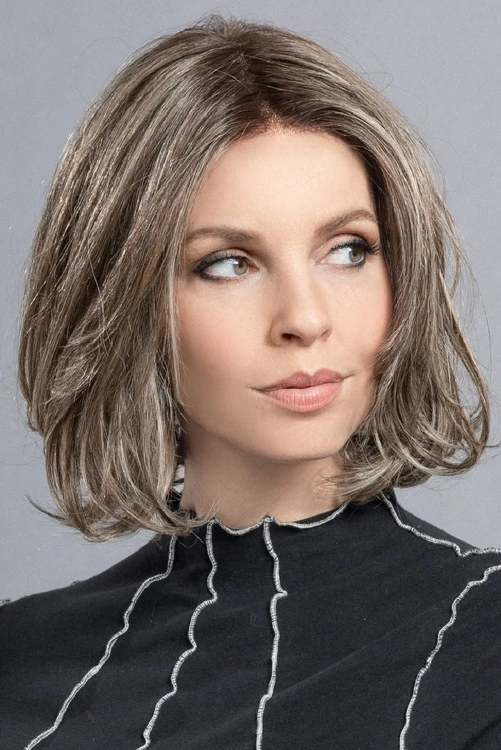 Elegance Mono Wig by Ellen Wille | Human Hair/Heat Friendly Synthetic Blend Hair | Petite/Average Cap