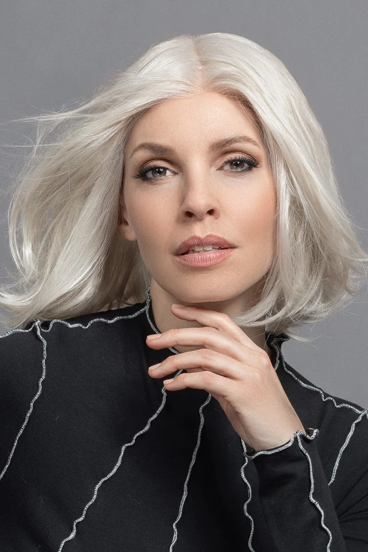 Elegance Mono Wig by Ellen Wille | Human Hair/Heat Friendly Synthetic Blend Hair | Petite/Average Cap