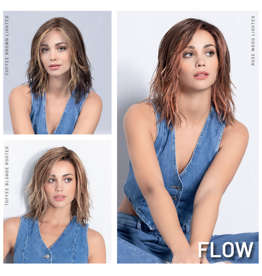 Flow Wig by Ellen Wille | Heat Friendly Synthetic Hair | Petite/Average Cap