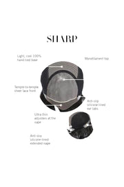 SHARP MEN'S WIG BY HIM | MONO TOP | HUMAN HAIR BLEND