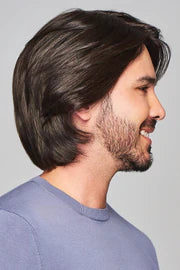 SHARP MEN'S WIG BY HIM | MONO TOP | HUMAN HAIR BLEND