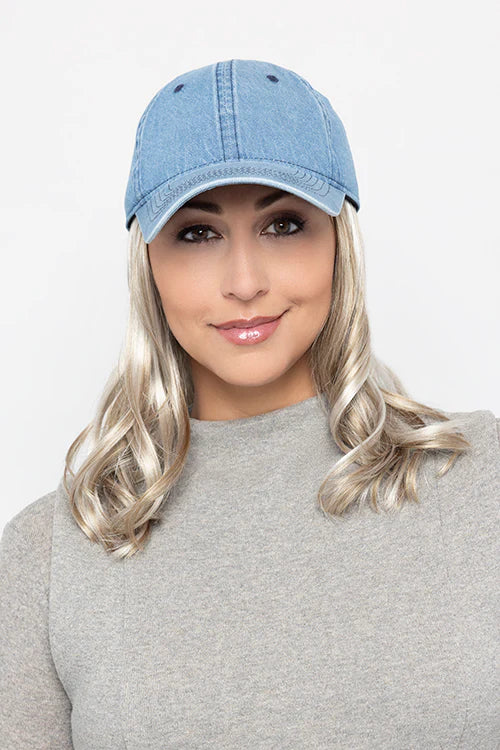 Denim Wavy Hat by Henry Margu