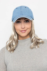 Denim Wavy Hat by Henry Margu