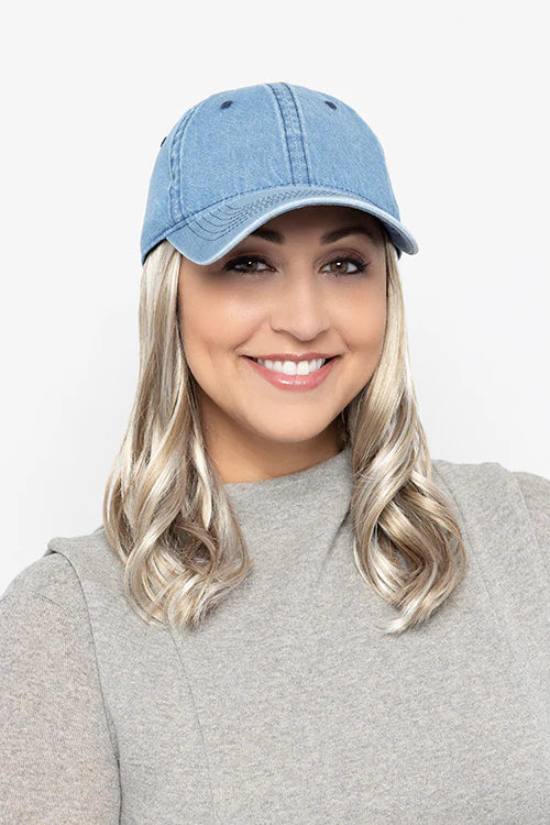 Denim Wavy Hat by Henry Margu