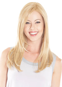 Lace Front Mono Top Straight 18” Topper by BelleTress | Heat Friendly Synthetic
