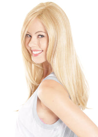 Lace Front Mono Top Straight 18” Topper by BelleTress | Heat Friendly Synthetic