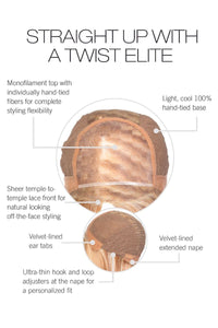 Straight Up With A Twist Elite HT Wig by Raquel Welch | Heat Friendly Synthetic Hair | Average Cap