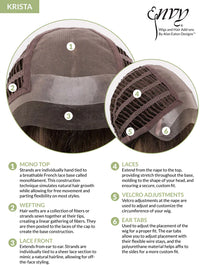 Krista Wig by Envy | Human Hair/Heat Friendly Synthetic Blend Hair | Average Cap
