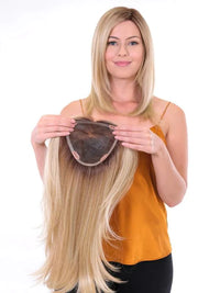 Premium 100% Handmade Topper Straight 18” by BelleTress | Heat Friendly Synthetic