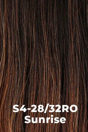 S4/28/32RO Sunrise | Dark and elegant roots melt naturally into radiant fiery ends
