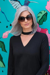 Zoey Wig by Envy | Human Hair/Heat Friendly Synthetic Blend Hair | Average Cap