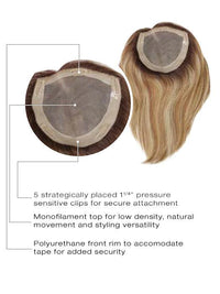 Gilded 12" Human Hair Topper by Raquel Welch | Mono Top