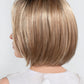 NARANO by ELLEN WILLE in SAHARA BEIGE SHADED 26.14.19 | Medium Golden Blonde, Light Strawberry Blonde, and Light Ash Blonde blend with dark shaded roots